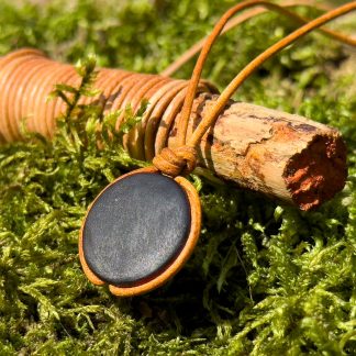Hand burned Wyrd rune wooden medallion